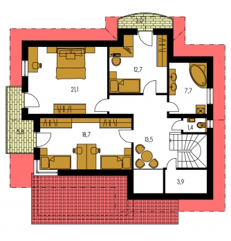 Floor plan of second floor - TREND 283